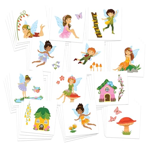 Fairy Temporary Tattoos 48-Pack – USA Made – Skin-Safe