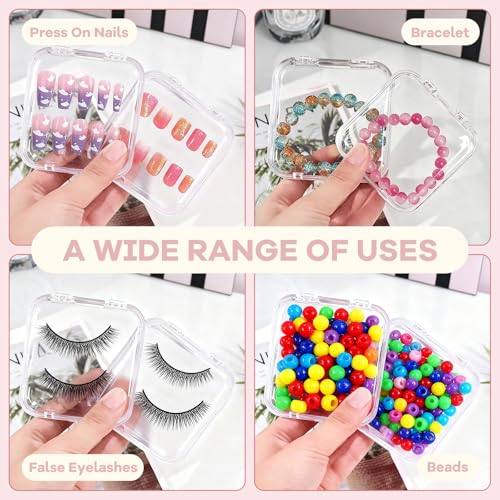Press On Nail Storage Cases with Double Sided Tape - 14Pc