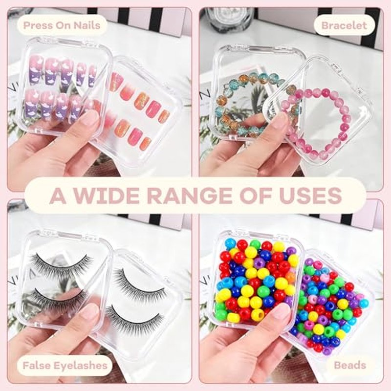 14-Piece Press On Nail Organizer Case with Double Sided Tape