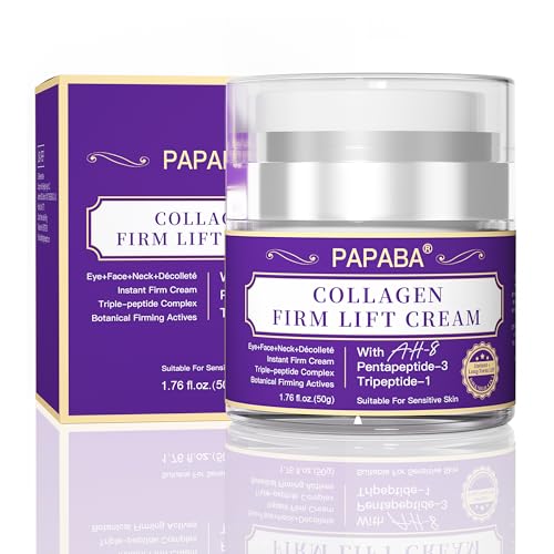 Instant Face Lift Cream Neck Firming Tight Moisturizer Women Men- Collagen & Tripeptide AH-8 Updated Formula For Eye D?collet? Firming Cream for Visible Tightening -Sensitive Skin - Day & Night