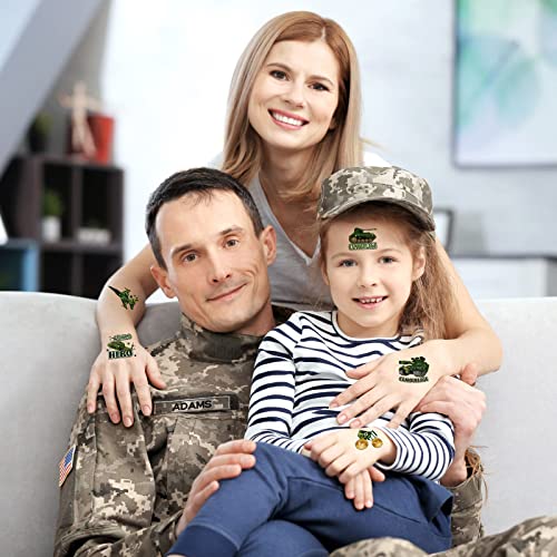 144 Camouflage Temporary Tattoos Military Party Favors