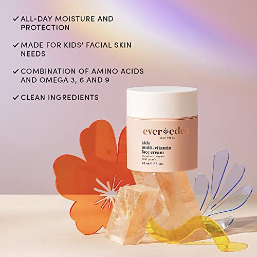 Evereden Kids Happy Face Duo (Melon Juice) - Multi-Vitamin Face Wash & Face Cream Set - Clean & Vegan Skin Care for Kids 3+ - Moisturizing, Nourishing, & Protective Skin Care Set
