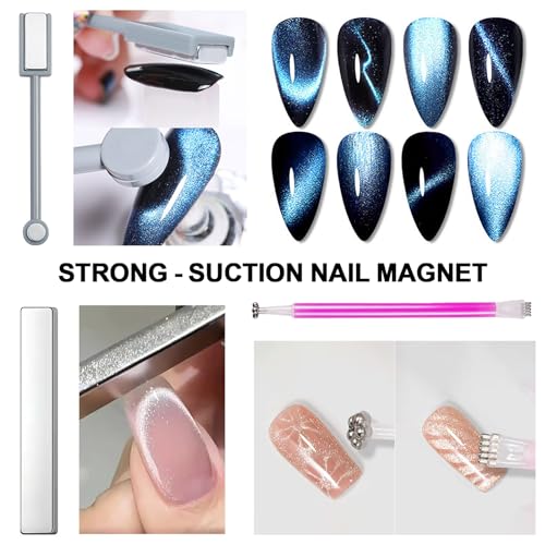 WOKOTO 38PCS Cat Eye Nail Art Magnet Set - Versatile Gradient Tools
