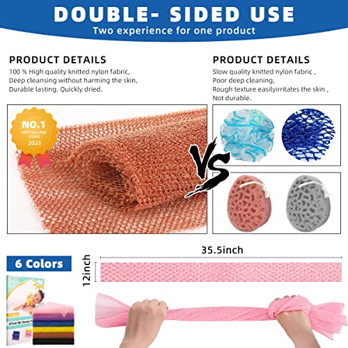 African Net Sponge 6 Pack Exfoliating Body Scrubber
