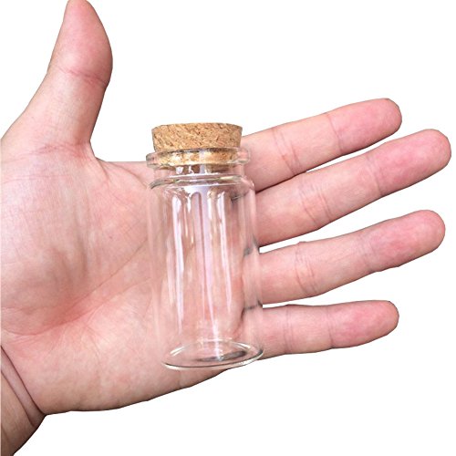 37X70X27mm 50ml Glass Bottles With Cork Transparent Empty Glass Vials Jars 50pcs/lot(50, 50ml-37x70x27mm)