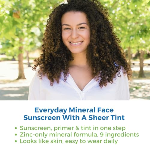 Waxhead Tinted Mineral Face Sunscreen SPF 31, 25% Non-Nano Zinc Oxide, Fragrance-Free, Non-Comedogenic, Tinted Moisturizer & Makeup Primer for Daily Wear (Light Tint 4 oz)