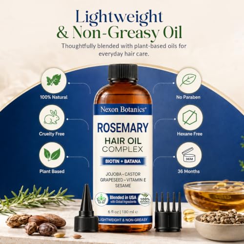 Rosemary Oil for Hair Growth - 6oz Biotin & Batana Blend