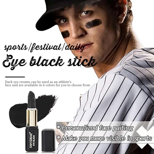 Eye Black Stick for Sports, 6-Piece Face Paint Set
