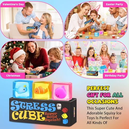 Glow in the Dark Stress Cube Fidget Toy - Sensory Stress Relief