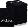 Shimeyao 20 Pack Makeup Towels Black Makeup Washcloths for Face Microfiber Remover Cloth 13x13 Inch Quick Dry Face Towels for Cleansing Hand