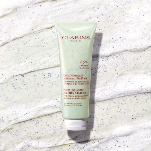 Clarins NEW Purifying Gentle Foaming Face Cleanser | Cleanses, Purifies, Softens and Mattifies| Combination To Oily Skin Types