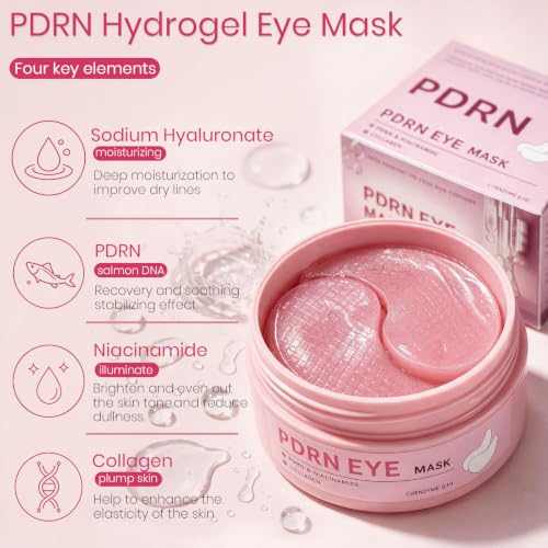 Nicotinamide Under Eye Patches with PDRN & Collagen for Dark Circles & Puffiness