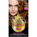 Garnier Olia Ammonia Free Permanent Hair Color, 100% Gray Coverage (Packaging May Vary), 6.43 Light Natural Auburn, Red Hair Dye, Pack of 1