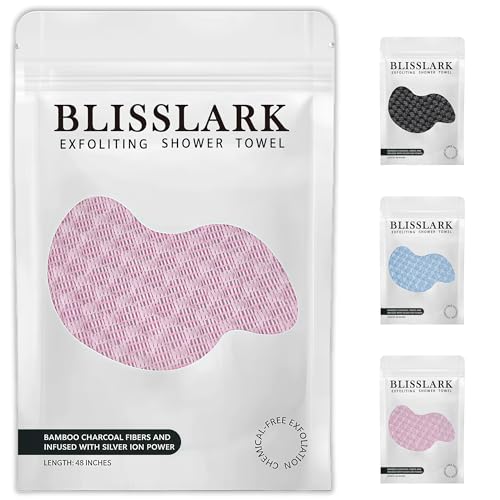 48" Exfoliating Shower Towel for Body & Back Scrub