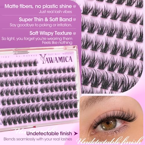 Natural Lash Clusters 9-10-12mm CC Curl Wispy Eyelash Extensions