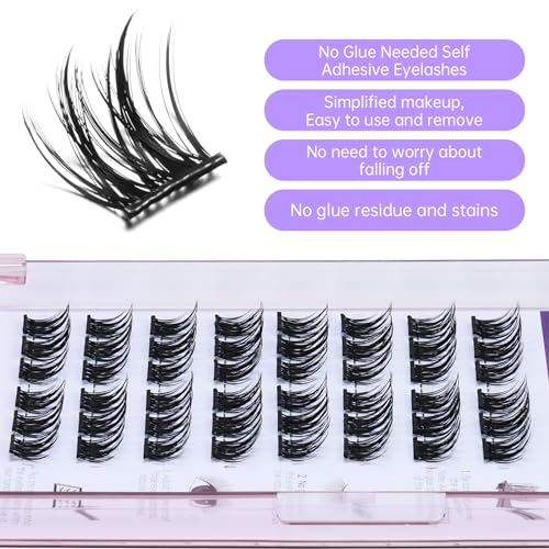 Self Adhesive Cluster Lashes - DIY Eyelash Extensions with Tweezers