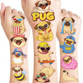 96 Pug Dog Temporary Tattoos for Kids | Party Favors