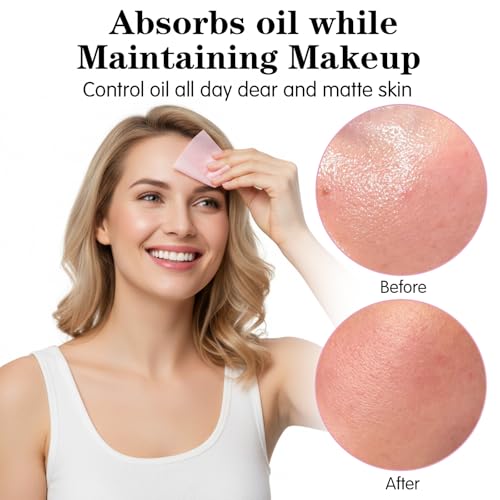 Sibba 500 Oil Blotting Sheets for Face with Mirror & Puff