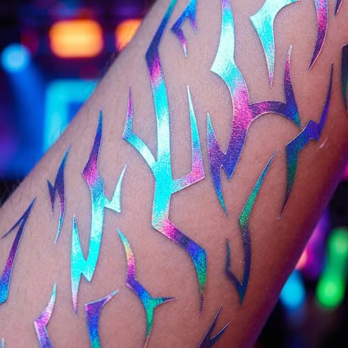 100 Dark Fantasy Demon Mark Temporary Tattoos - 4 Sheets