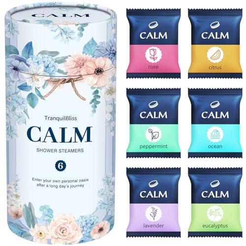 Shower Steamers Gift Set - 6 Natural Fragrance Bombs for Relaxation
