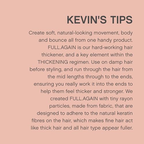 KEVIN.MURPHY FULL.AGAIN - Hair Thickening Lotion - For Hair Repair - For Fine & Thinning Hair - Volumiser - Sulphate & Paraben Free Care - 150 mL / 5.1 fl oz (Pack of 2)