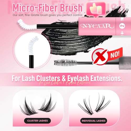 NYCAAR Latex-Free Eyelash Cluster Adhesive - 10ml Waterproof Glue