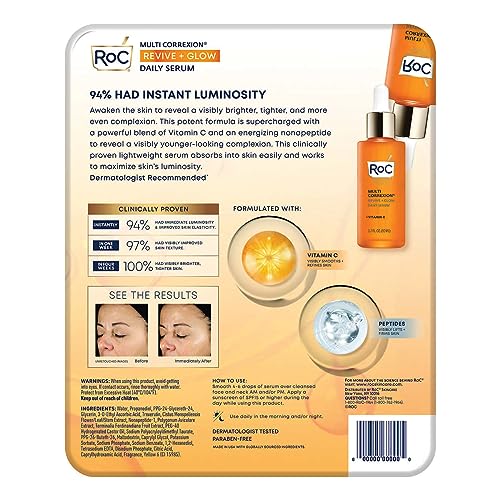 Roc Revive and Glow Vitamin C Serum, 1.7 Ounce (Pack of 2)