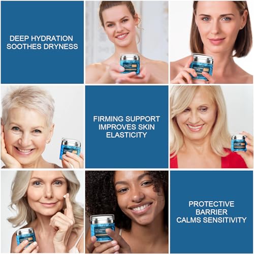 Retinol Cream for Face - Collagen Retinol Hyaluronic Acid Cream - Face Moisturizer for Aging Skin - Anti Aging Wrinkle & Firming Skin Care Neck - Day & Night - 1.7 fl.oz