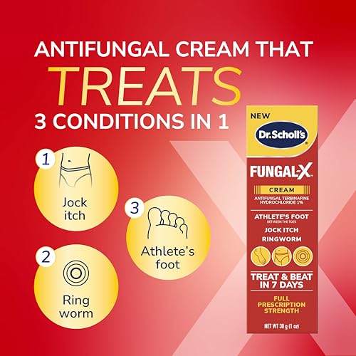 Dr. Scholl's Fungal-X Antifungal Cream for Athlete's Foot & Jock Itch - 1 oz