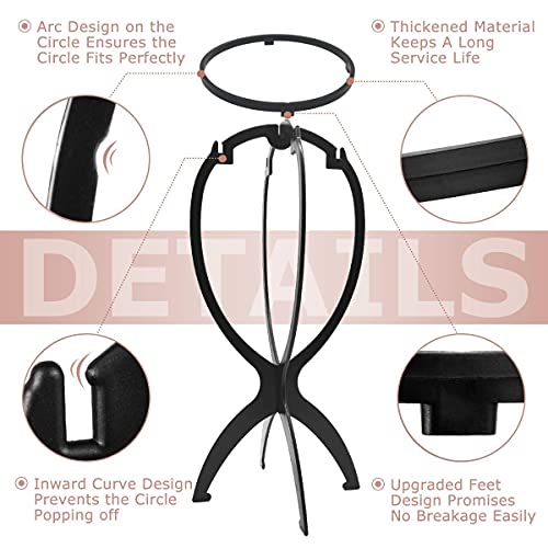 Dreamlover Wig Head Stand - 2 Pack Portable Drying Display