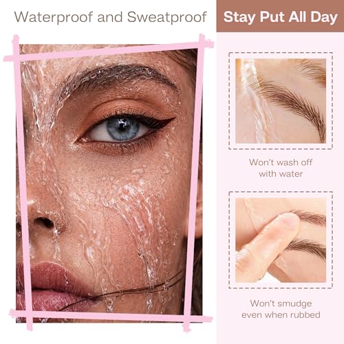 CALAILIS 2-in-1 Eyebrow Pen - 4D Microblading Fork Tip & Fine Liner