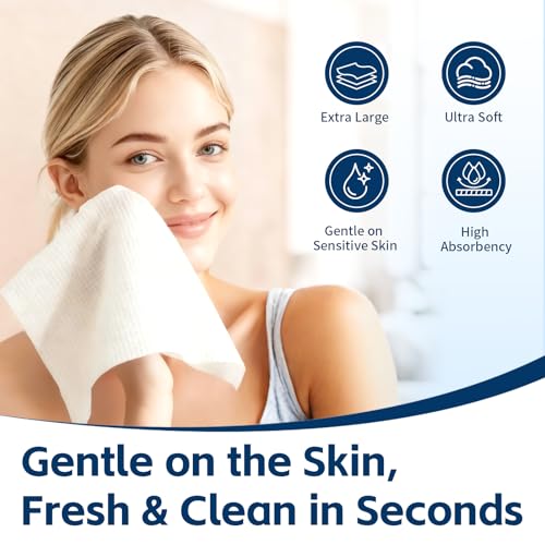 Chlitina 100% Biobased Face Towels XL, 50 Count