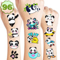 Panda Temporary Tattoos for Kids Themed Panda Birthday Party Supplies, Decorations, and Gifts for Kids Super Cute 96PCS Tattoos Stickers for Girls and Boys, Classroom Prizes, Christmas Fun