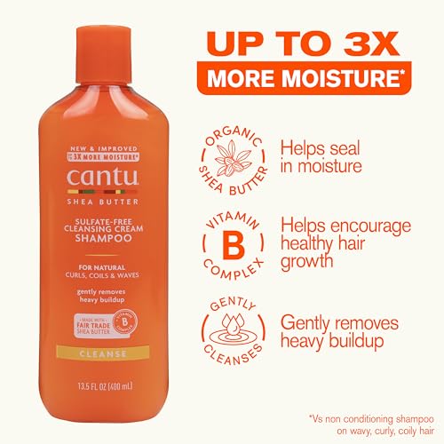 Sulfate-Free Cleansing Cream Shampoo with Shea Butter - 13.5 oz, Natural Hair