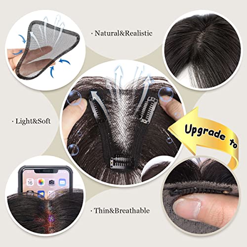 Aimeolyn Human Hair Toppers for Women, 12 inch