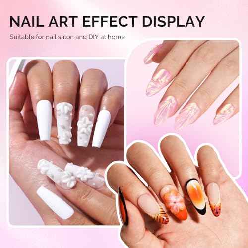 MelodySusie 5 Pcs Nail Art Sculpture Pen Acrylic Dual Tipped Brushes for Resin Nail Art Tools for Design Foil Carving Drawing Effect Shaping