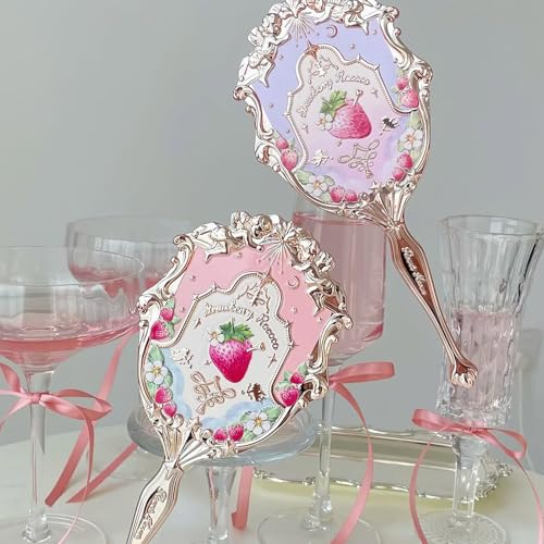 Flower Knows Strawberry Rococo Hand Mirror – Vintage Pink