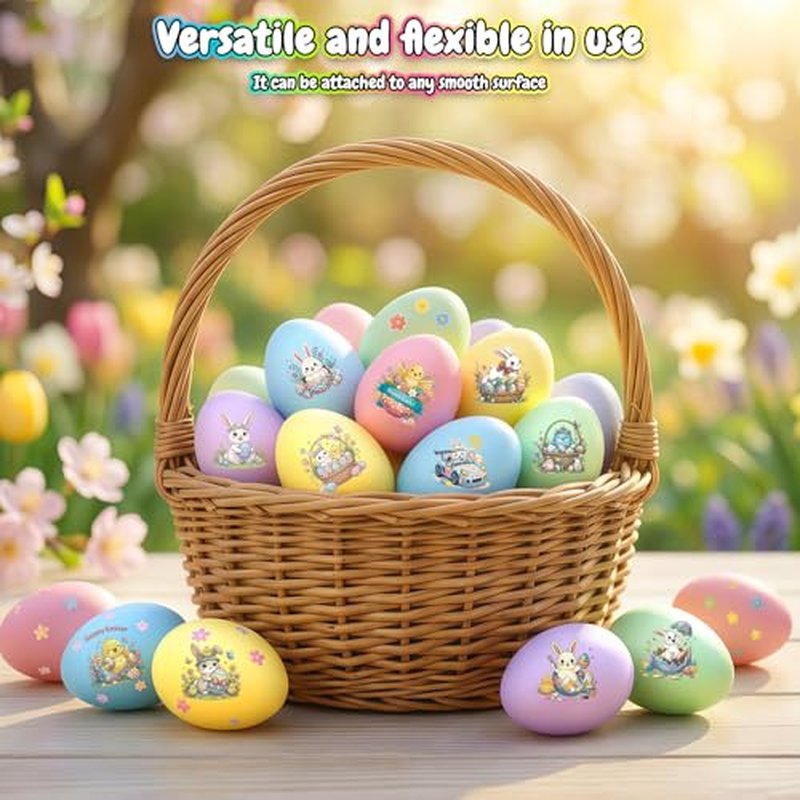 Easter Bunny & Chick Temporary Tattoos Set, 60PCS for Kids