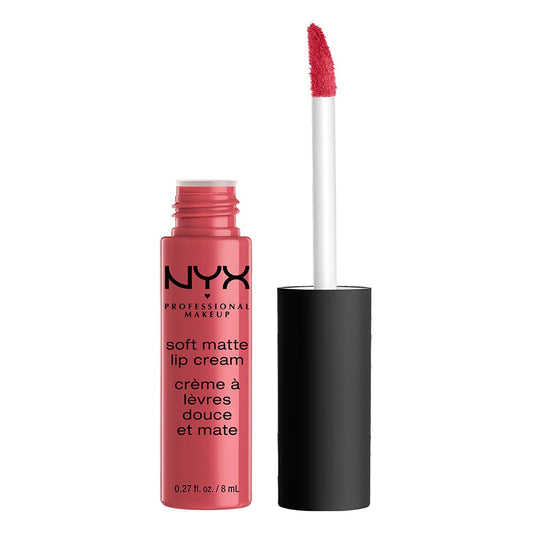 NYX PROFESSIONAL MAKEUP Soft Matte Lip Cream, Lightweight Liquid Lipstick - Sao Paulo (Bubblegum Pink)