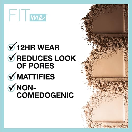 Maybelline Fit Me Matte + Poreless Pressed Face Powder Makeup & Setting Powder, Mocha, 1 Count