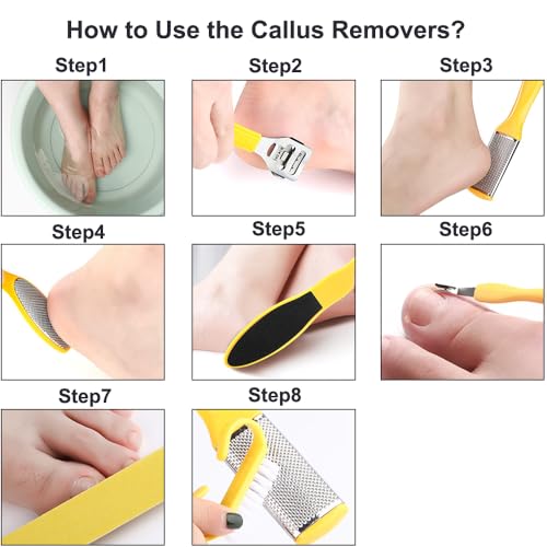 Stainless Steel Callus Remover & Nail Clipper Set - 14 PCS