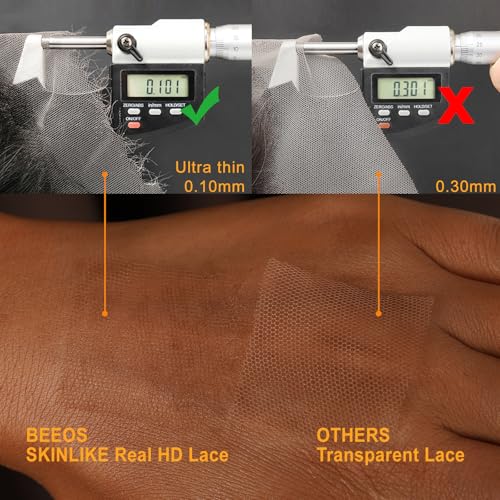 BEEOS 13x6 Skinlike Real HD Lace for Wig Making, 0.1mm Ultra-thin Net Base for Making Lace Frontal, Wigs Accessories for Repairing Wig Cap 1 Pieces