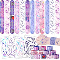 K-pop Party Favors Set - 74 Pcs Tattoos & Slap Bracelets