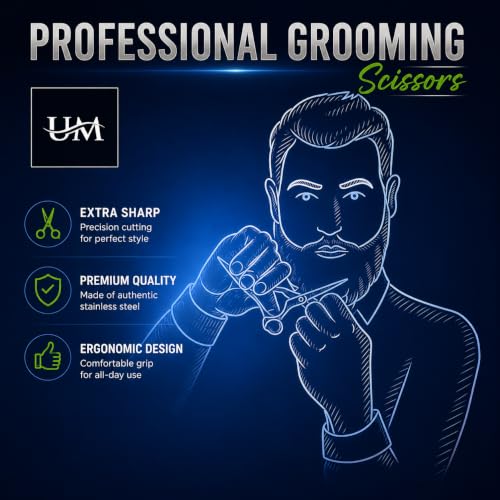 UM Supplies 7.5" Professional Barber Scissors for Hair Cutting