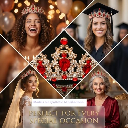 Kamirola Queen Crown & Crystal Tiara for Women - Bridal & Party