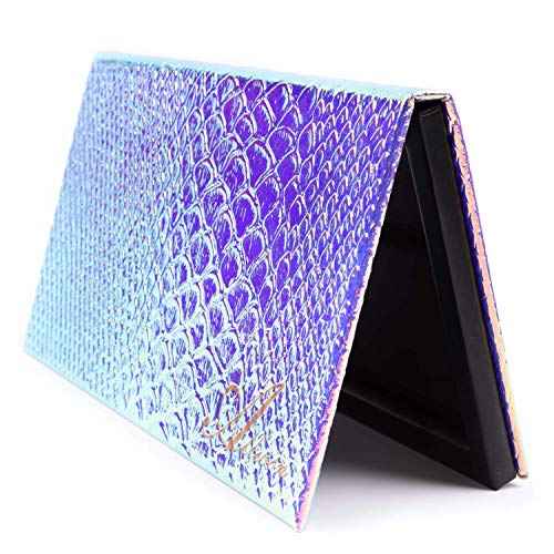 Allwon Magnetic Palette Mermaid Empty Makeup Palette with Mirror and 20Pcs Adhesive Empty Palette Metal Stickers for Eyeshadow Lipstick Blush Powder