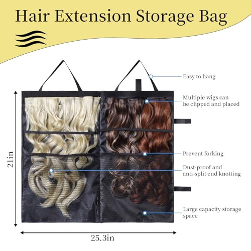 Halo Hair Extensions Holder Bag - Portable Wig Storage