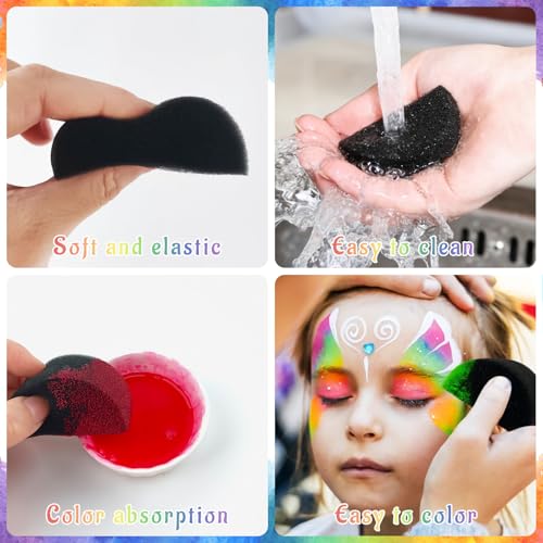 Morofme Face Paint Sponges Kit - Teardrop Shaped Artist Sponges