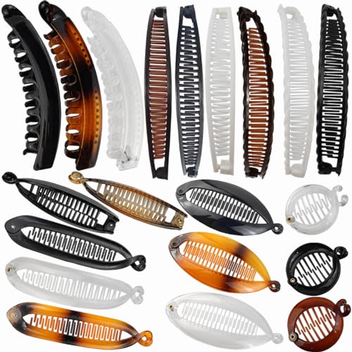 Banana Hair Clips 18 Pc Set Multi Colors for Women Girls