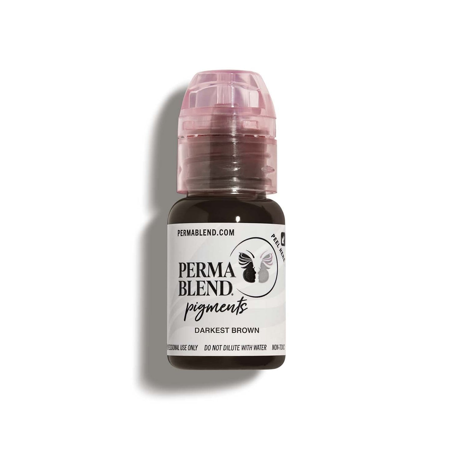 Perma Blend - Darkest Brown - Microblading Ink for Permanent Eyeliner - Professional Tattoo Ink - Dark Black/Brown Tattoo Ink Makeup - Vegan (0.5 oz)